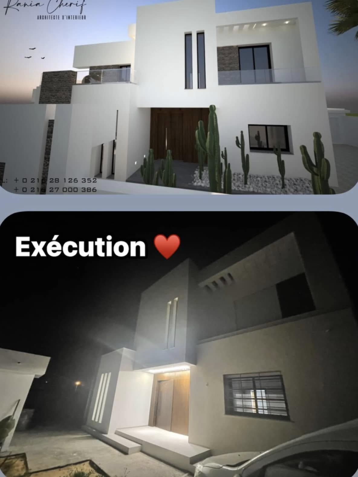 Exécution villa moderne