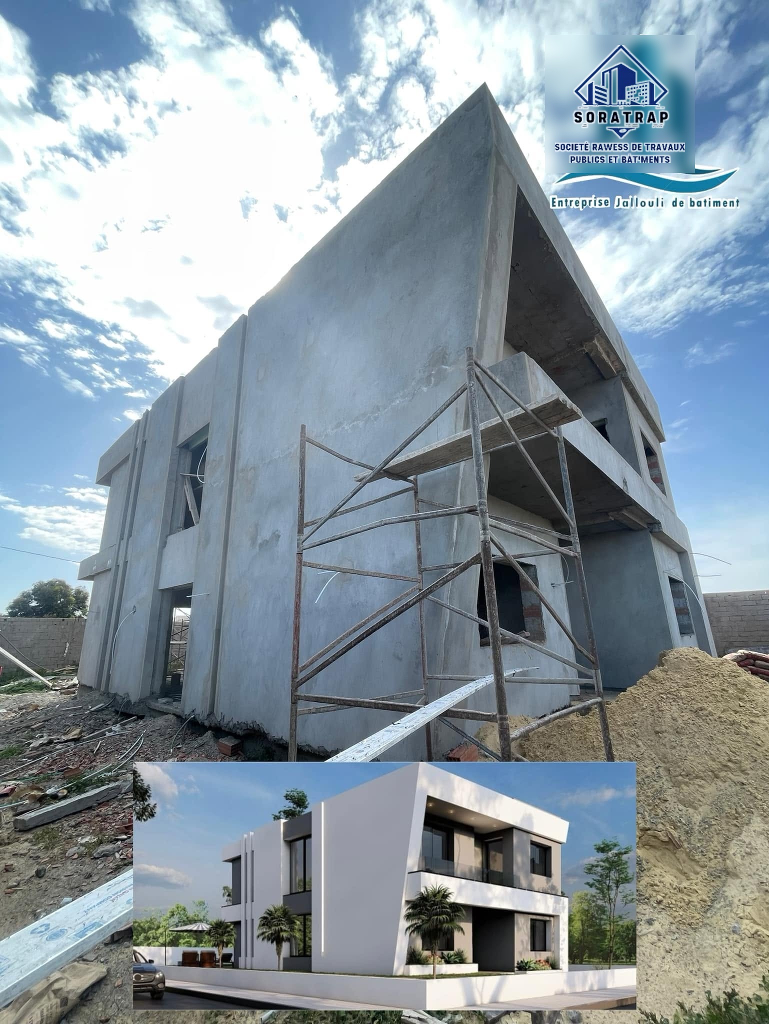 Enduit extérieur villa